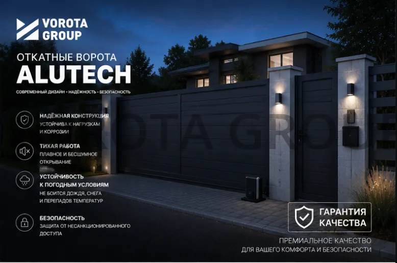 Откатные ворота Alutech Prestige (выс. х  шир.) 2460*2875