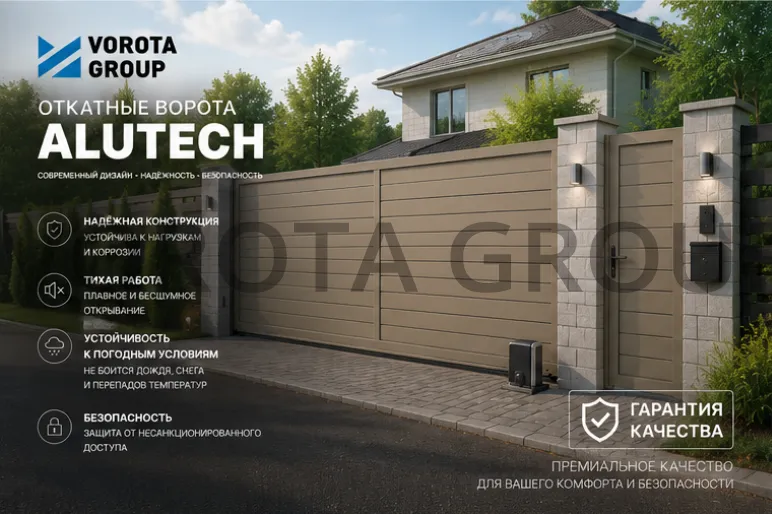 Откатные ворота Alutech Prestige (выс. х  шир.) 2460*3250