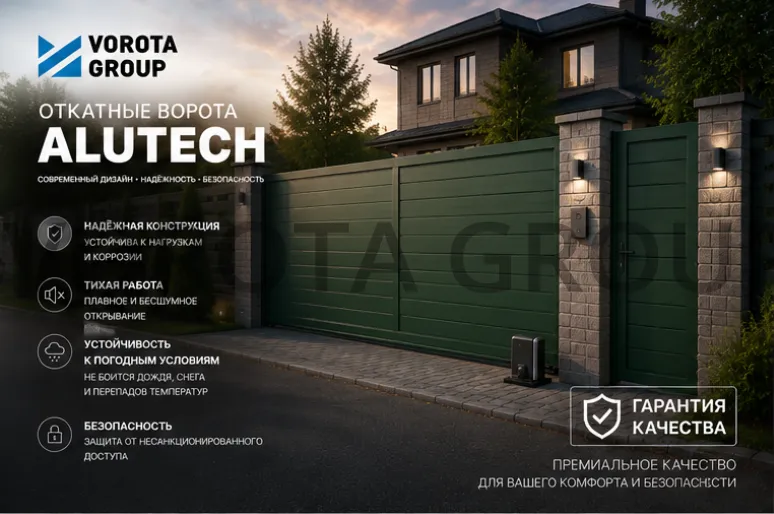 Откатные ворота Alutech Prestige (выс. х  шир.) 1210*2375