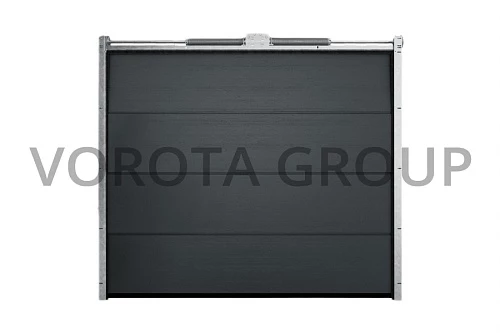 Секционные ворота для гаража Alutech графитовые 2000x1900